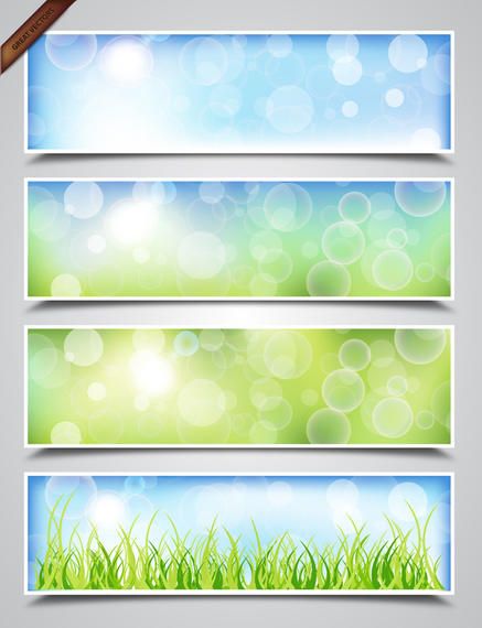 Spring Bokeh Banners Spring Bokeh Banners