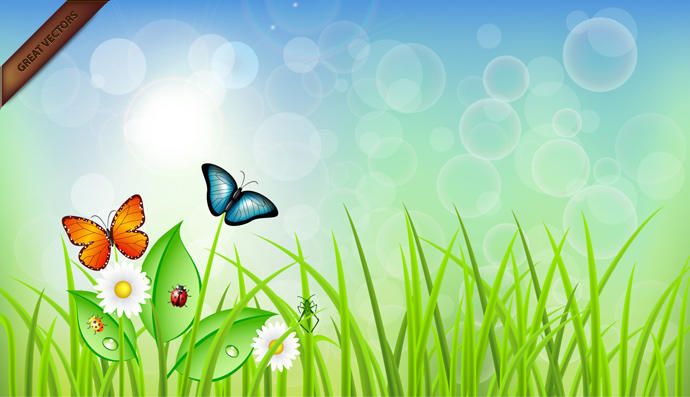 Spring Vector Landscape Spring Vector Landscape