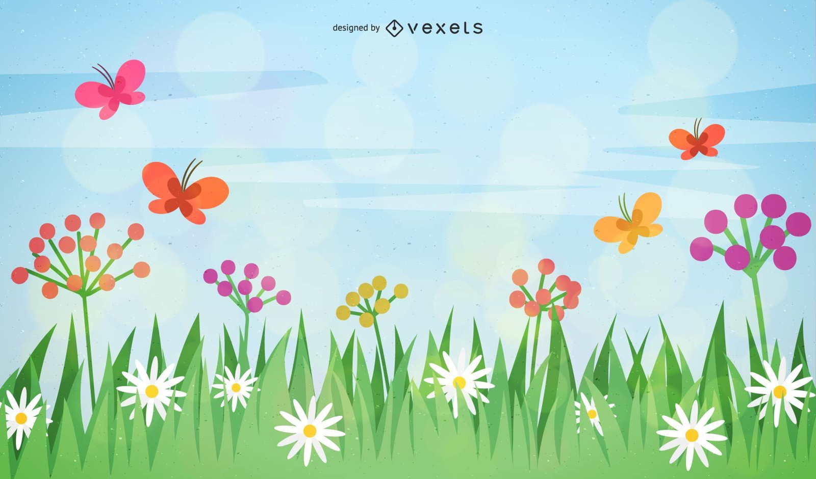 Spring Vector Landscape