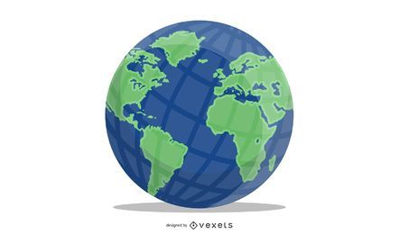 Shiny Vector Earth Globe