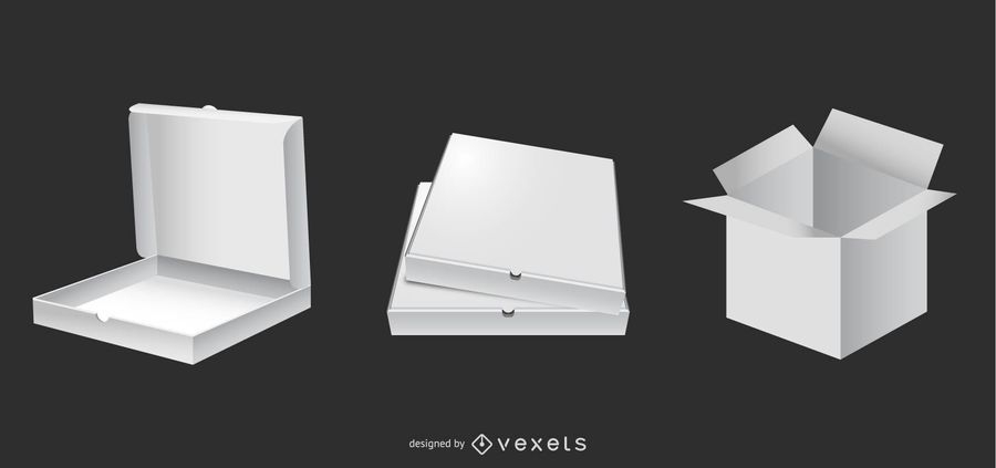Download Modelos de caixa de embalagem branca - Baixar Vector
