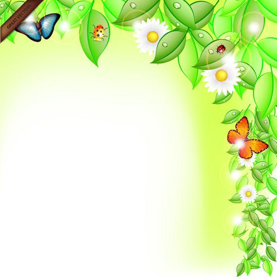 Hojas de primavera vector abstracto Hojas de primavera vector abstracto