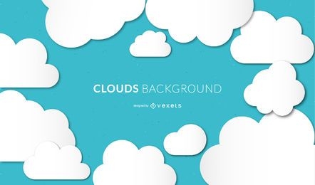 Seamless Vector Clouds Background