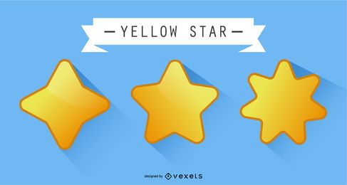 Estrella vectorial amarilla