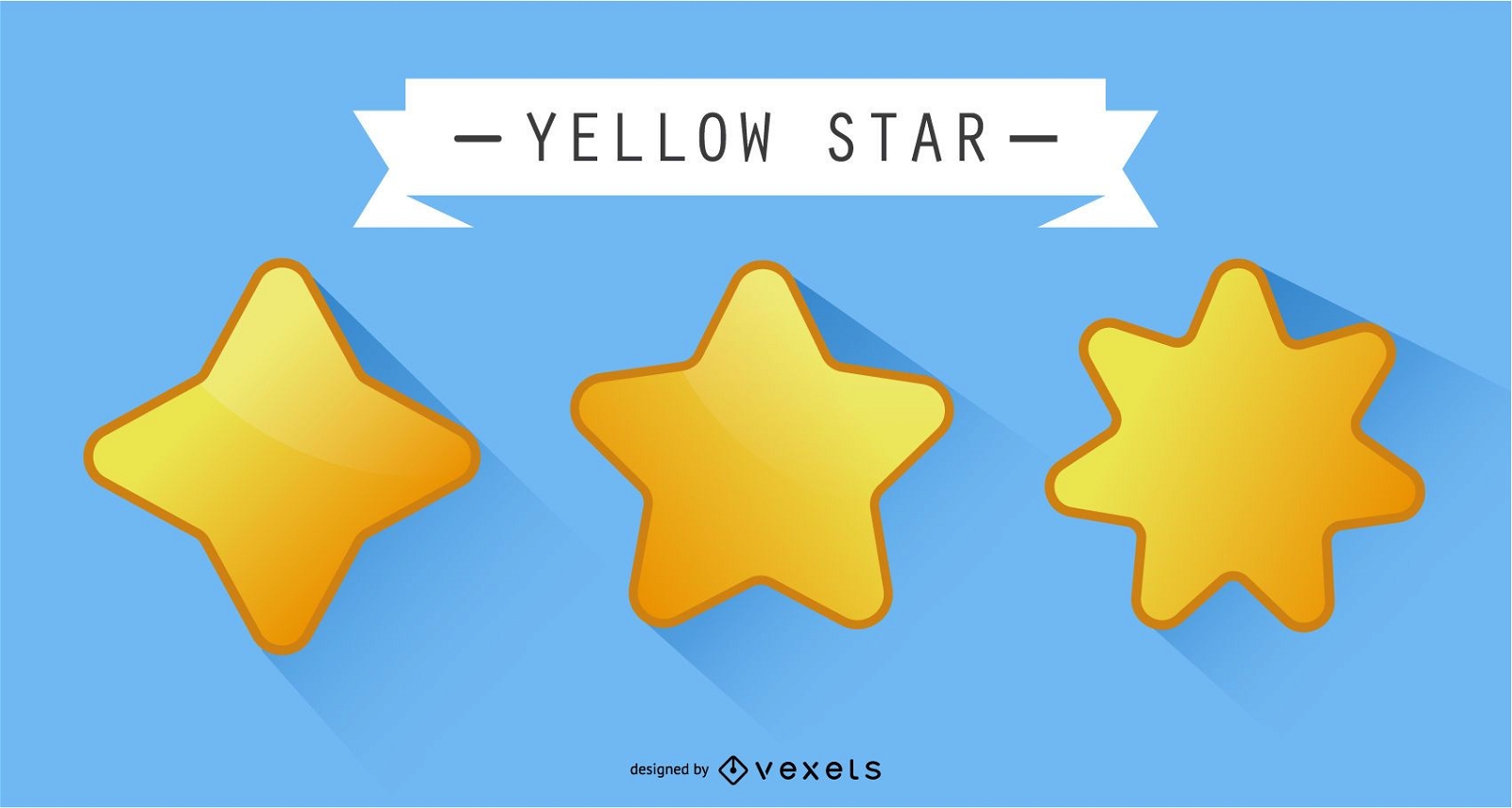 Yellow Vector Star