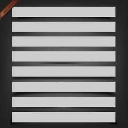 Conjunto de sombras de caja de vector