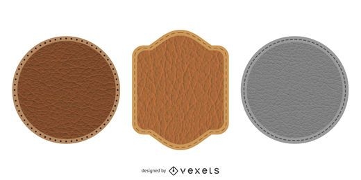 Leather Badges Icon Design 