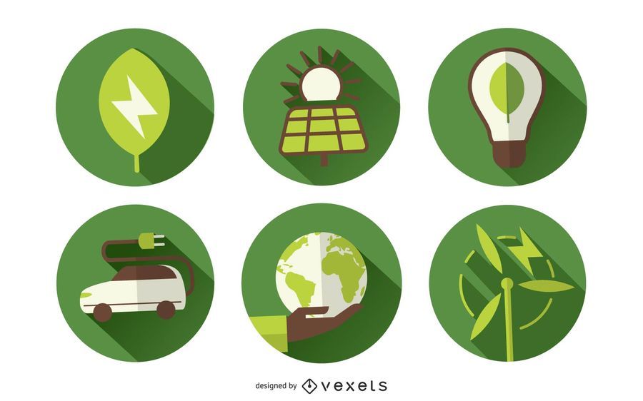 3D ecology icons and labels 3D ecology icons and labels