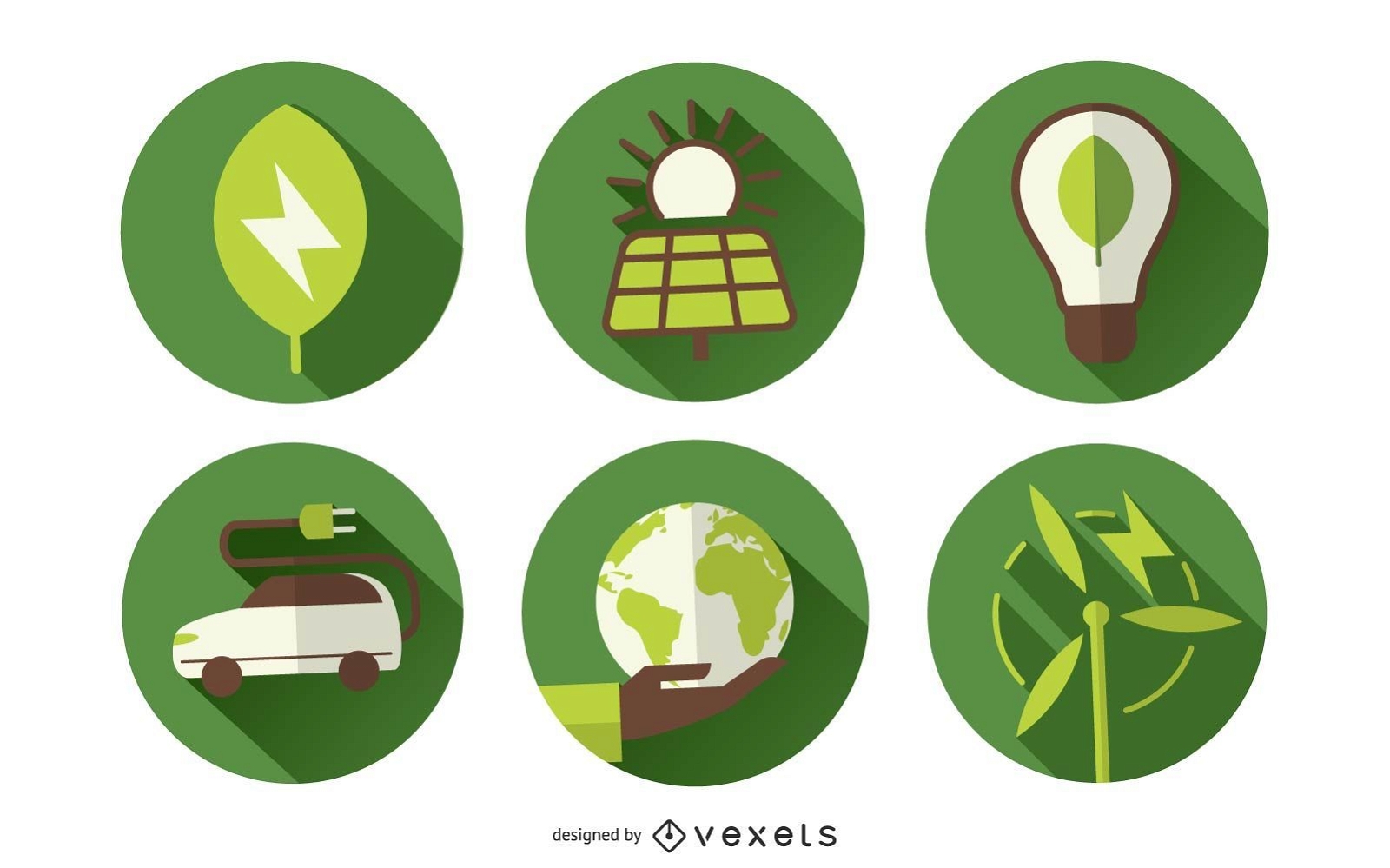 3D ecology icons and labels