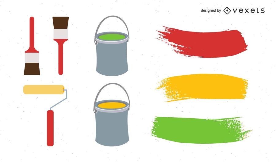 Paint Tools Vector Set Paint Tools Vector Set