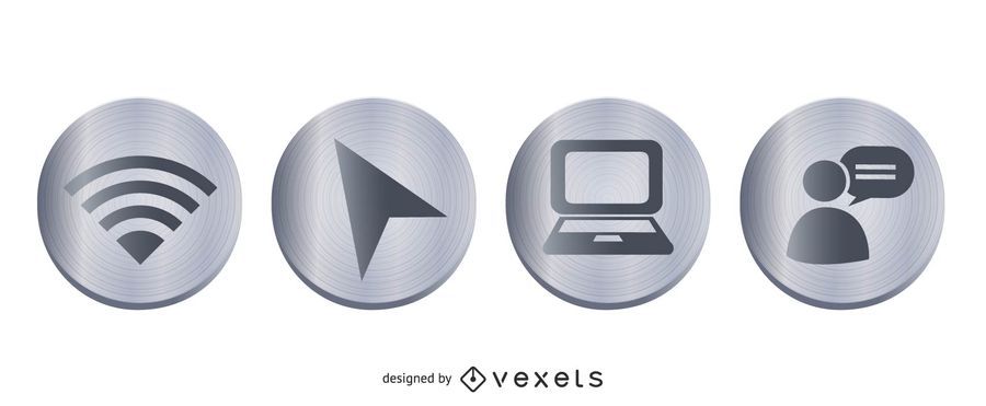 Botones de metal vector Botones de metal vector