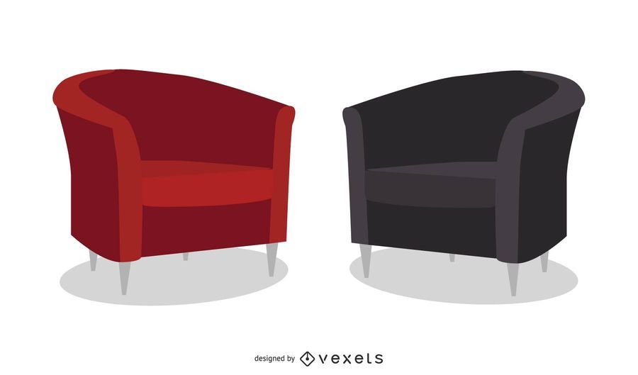 Leather Sofa Vector Set Leather Sofa Vector Set