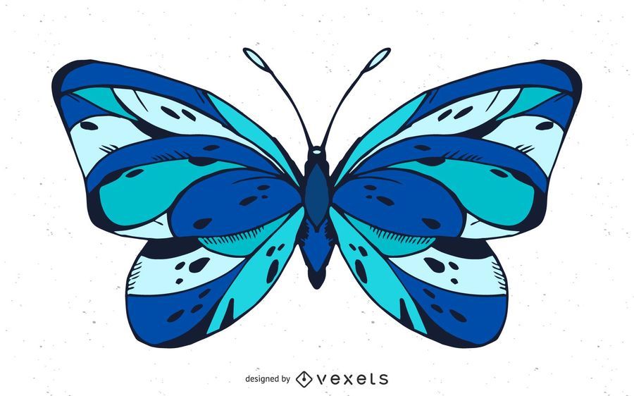 Blauer Schmetterling Blauer Schmetterling