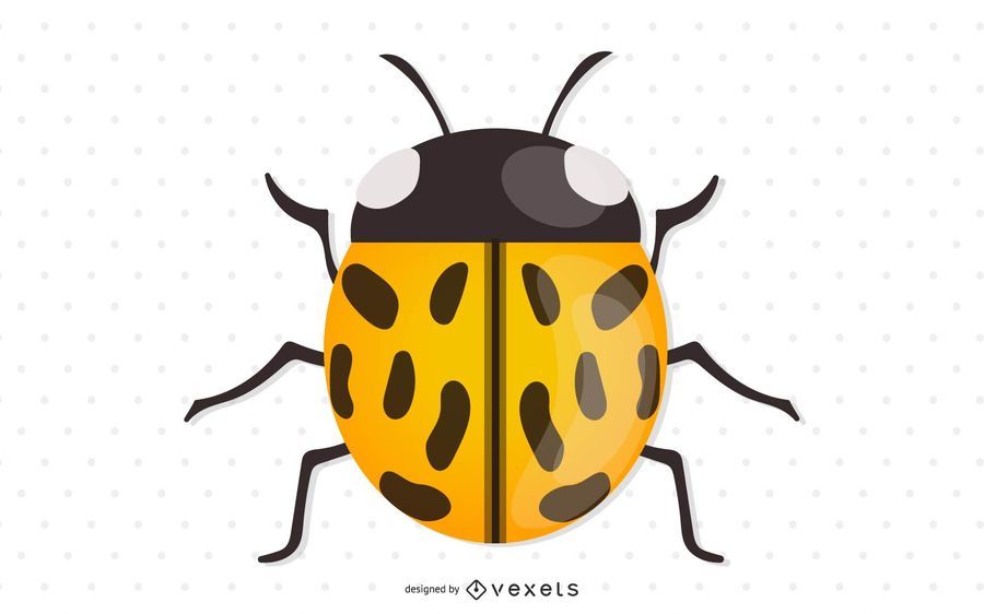 Yellow Ladybug Vector download