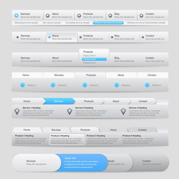 Navigation Menu Bars - Vector download