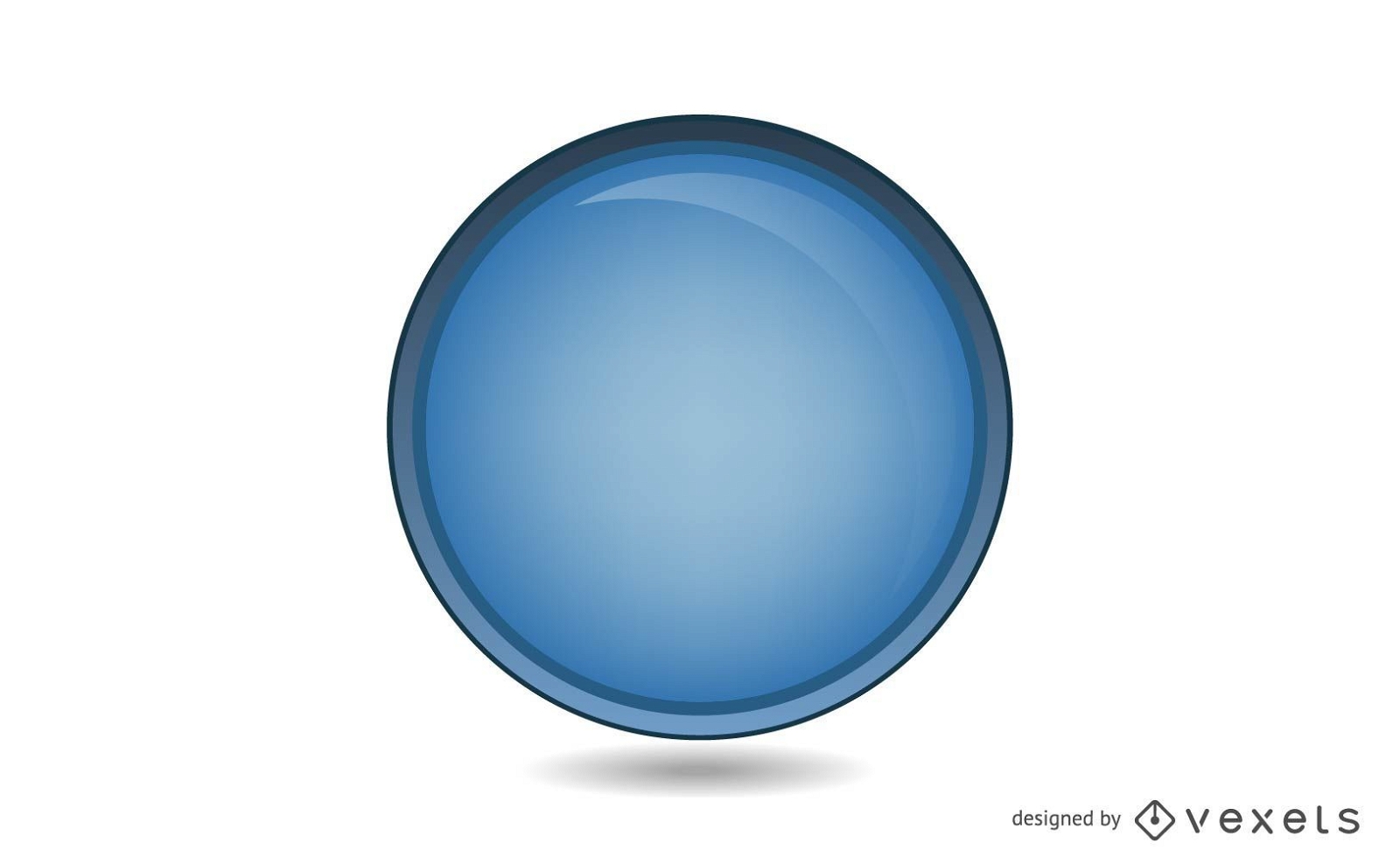 Gl?nzender blauer Kreis