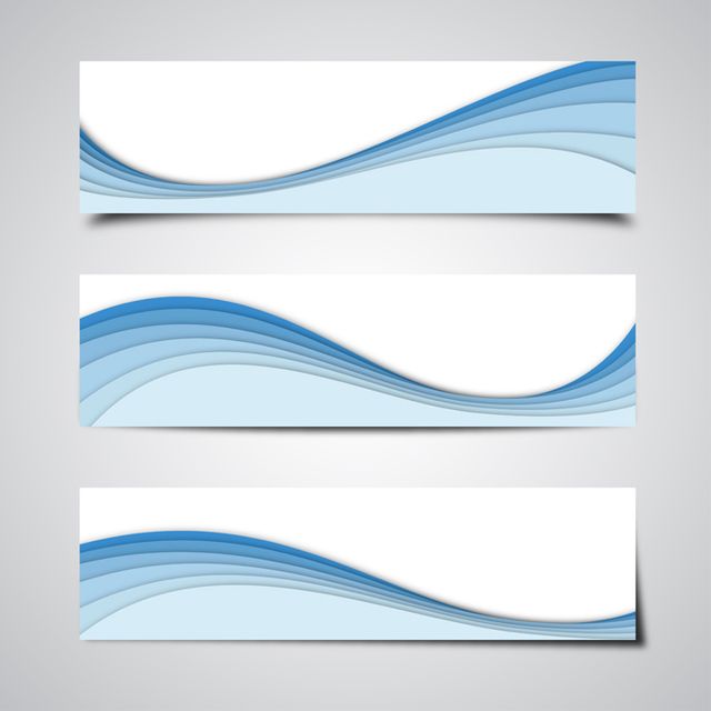 Wavy Banner Background Vector download