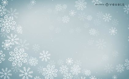 Desenho vetorial de flocos de neve