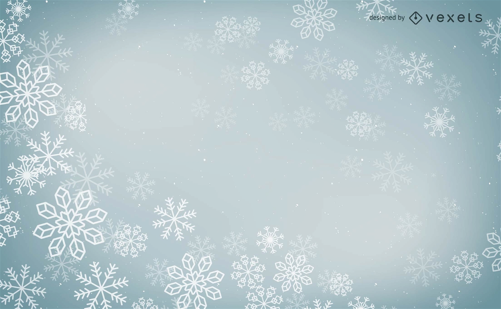 Desenho vetorial de flocos de neve