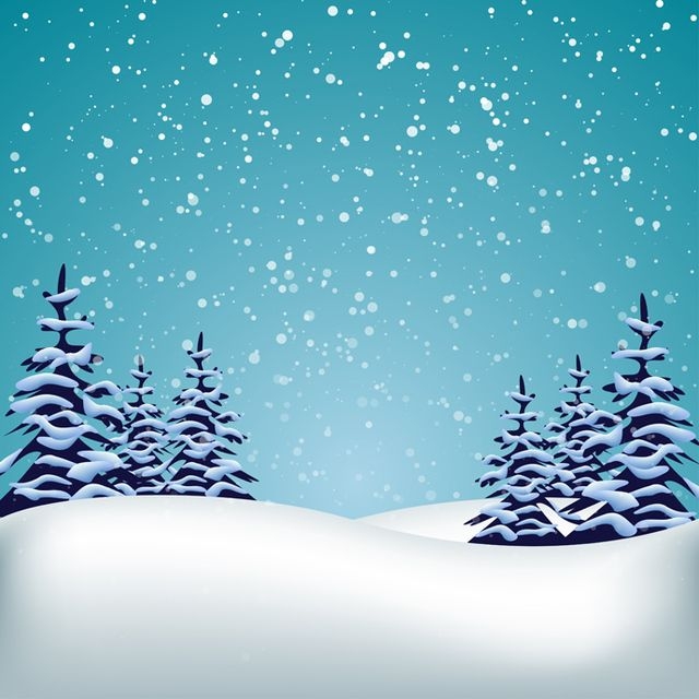 3D Winter Landscape drawing - Vector download