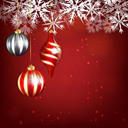 Fondo de adornos navideños