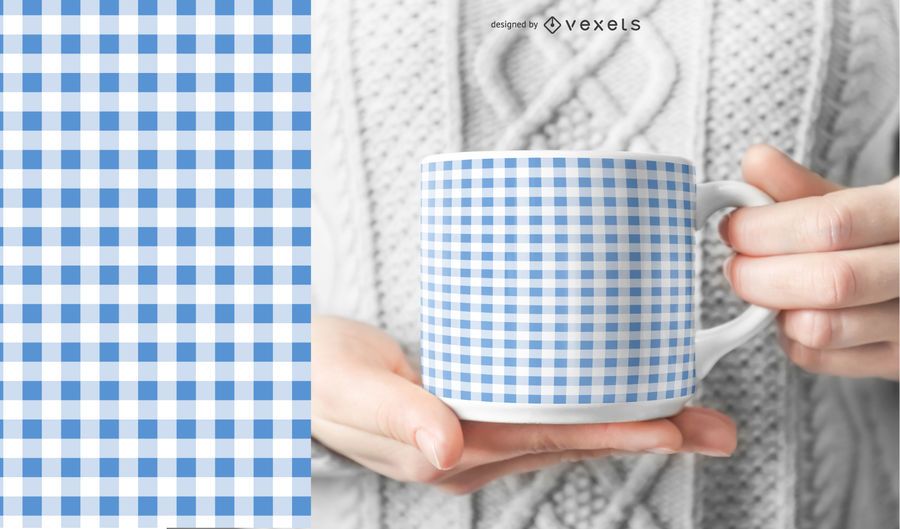 Blaue Gingham-Textur Blaue Gingham-Textur