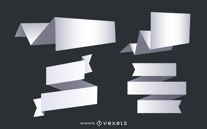 Formas de papel com sombras