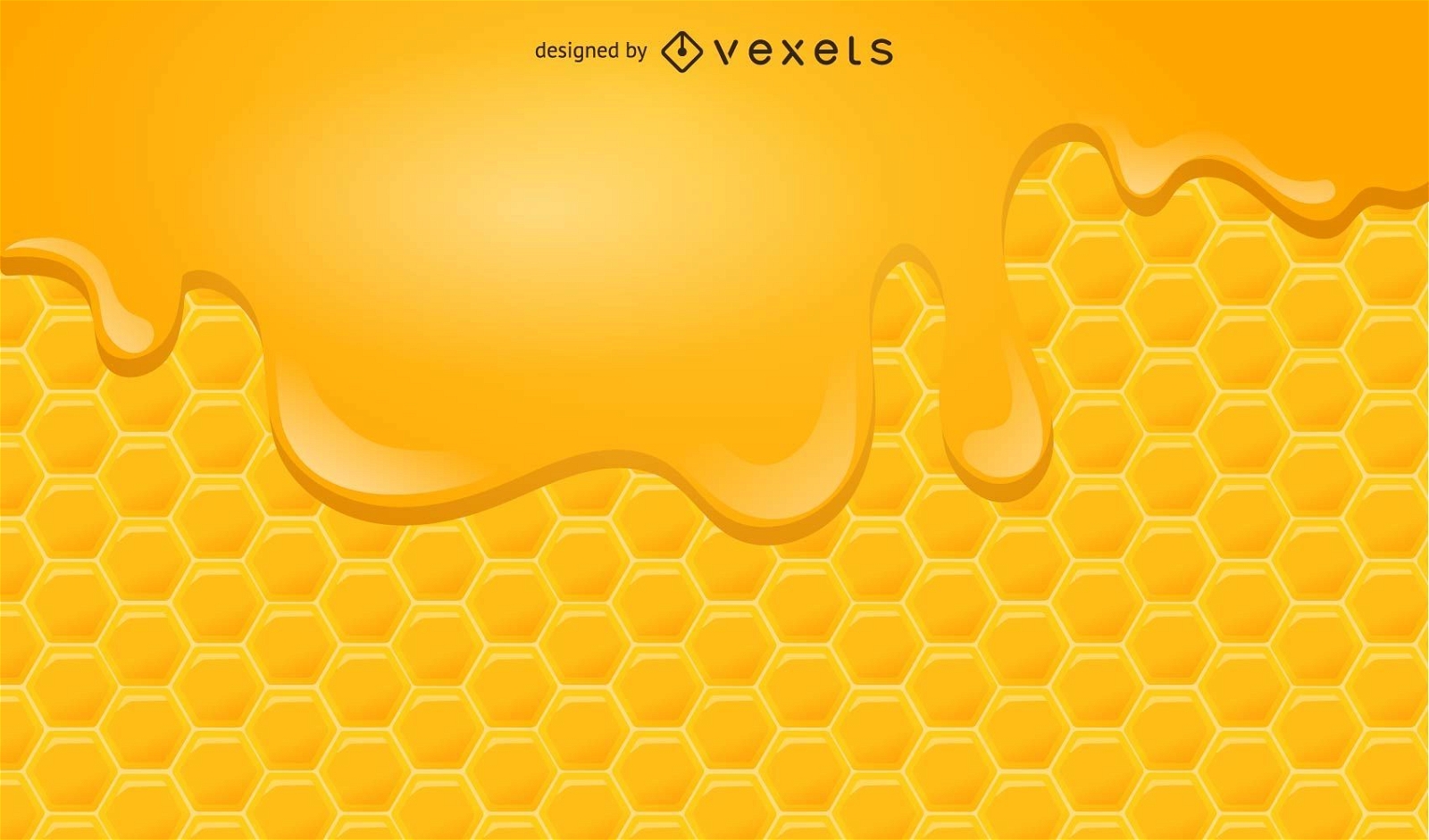 Fondo hexagonal de miel
