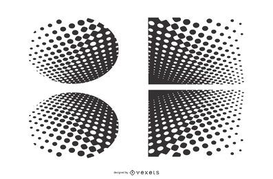 Halftone Designs Set