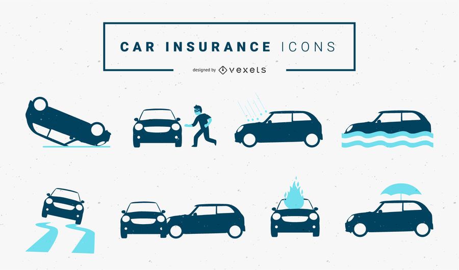 Iconos de seguro de coche Iconos de seguro de coche