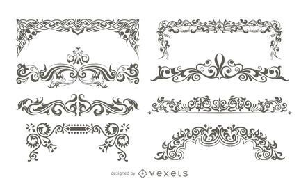 Ornamentos decorativos de vetor Ornamentos decorativos de vetor