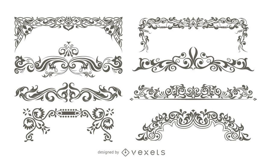 Ornamentos decorativos de vetor Ornamentos decorativos de vetor