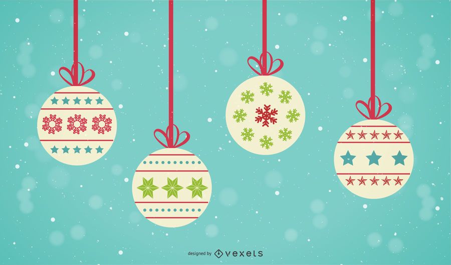 Bolas de Natal de vetor Bolas de Natal de vetor