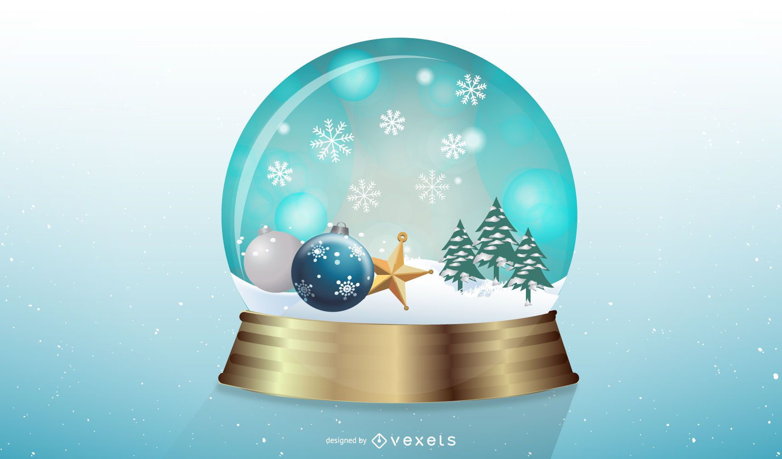 Vector Snowglobe adornos navideños