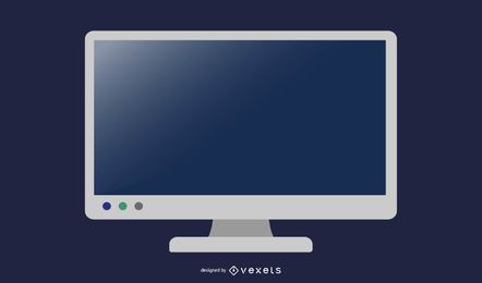 Pantalla de ordenador vectorial Pantalla de ordenador vectorial