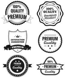 Etiquetas de qualidade premium