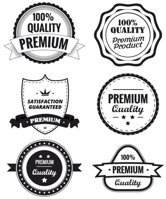 Etiquetas de calidad premium