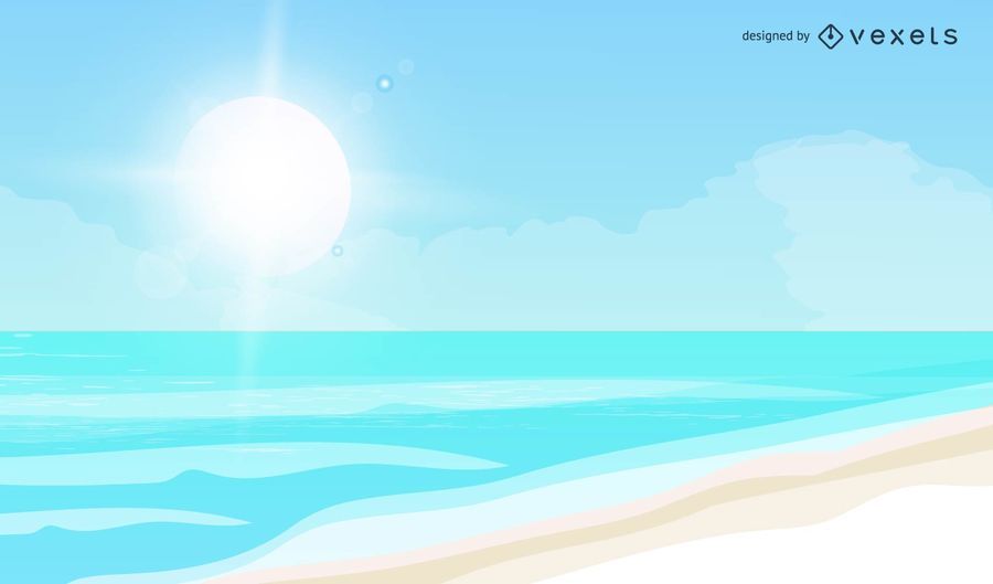 Vector Summer Beach Vector Summer Beach