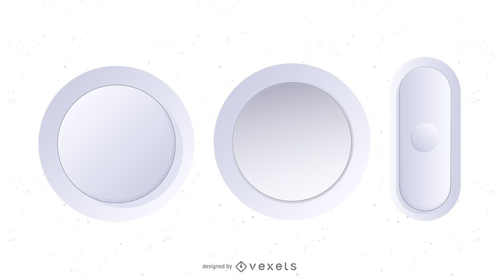 White Vector Buttons 