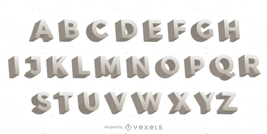 Letras vectoriales 3D Letras vectoriales 3D