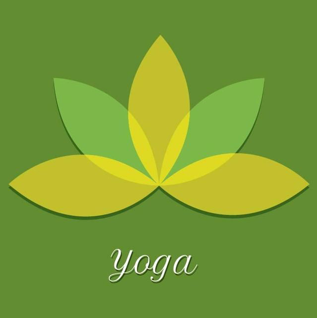 Minimal Yoga Flower with Transparent Leaves