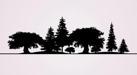 Siluetas de arboles Siluetas de arboles