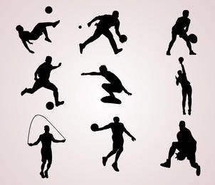 Silhuetas de esportistas Silhuetas de esportistas