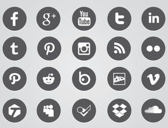 Iconos web circular Iconos web circular