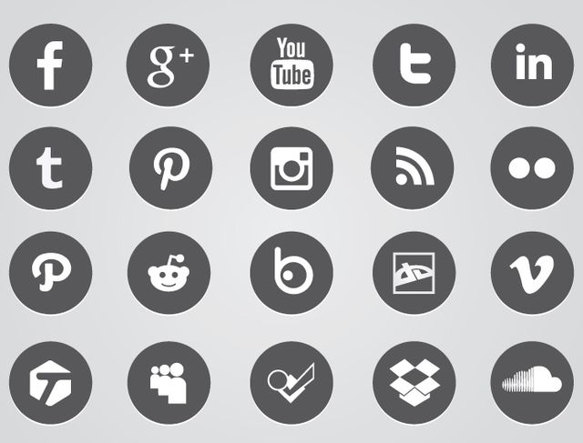 Kreisförmige Web-Icons