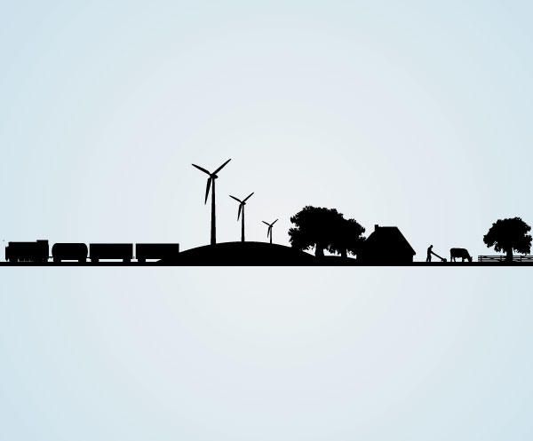 Silueta de metro de paisaje urbano Silueta de metro de paisaje urbano