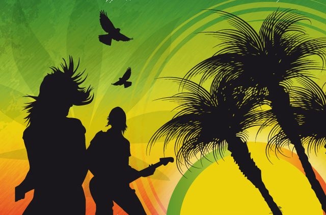 Reggae Musik Hintergrund