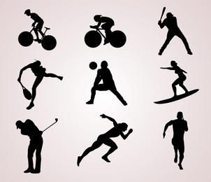Siluetas de jugador de deportes