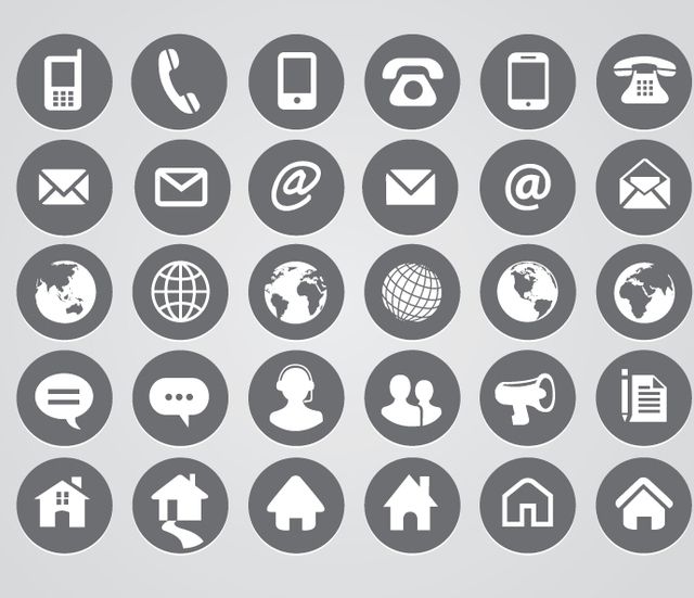 Rounded Contact Icons