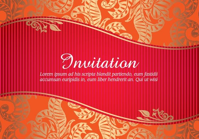 Cartão de convite floral
